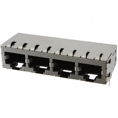 CONECTOR MODULAR RJ45 4 PORTAS PCI 8P8C 90°C CAT5 BLINDADO 6339167-3